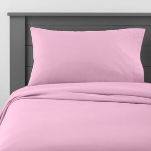 Pillowfort - Full Solid Cotton Kids' Sheet Set Purple - Pillowf Purple